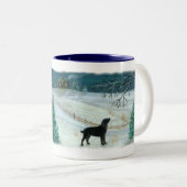 Winter-Labrador-Tasse Zweifarbige Tasse (VorderseiteRechts)