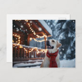 Winter Labrador Weihnachtskarte Feiertagspostkarte (Vorne/Hinten)
