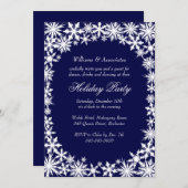 Winter Lace Corporate Holiday Party Einladung (Vorne/Hinten)
