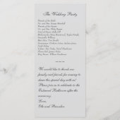 Winter Lace on Gray Wedding Program Programm (Rückseite)