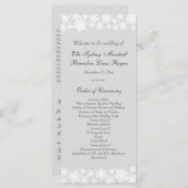 Winter Lace on Gray Wedding Program Programm (Vorne/Hinten)