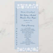 Winter Lace on Icy Blue Wedding Program Programm (Vorne/Hinten)