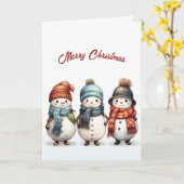 Winter Lächeln Snowmen Illustration Weihnachten Karte (Gelbe Blume)