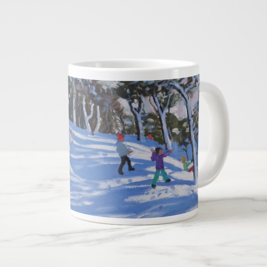 Winter Ladmanlow Derbyshire 2013 Jumbo-Tasse (Vorderseite Rechts)