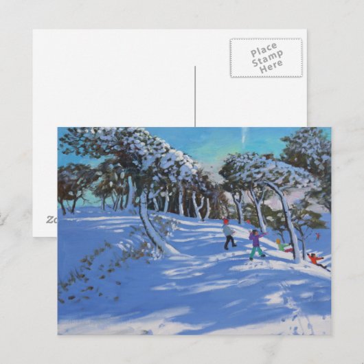 Winter Ladmanlow Derbyshire 2013 Postkarte (Vorne/Hinten)