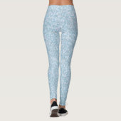 Winter Lake Light Aqua Blue Glitzer CUSTOM TEXT Leggings (Rückseite)