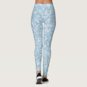 Winter Lake Light Aqua Blue Glitzer CUSTOM TEXT Leggings (Rückseite)