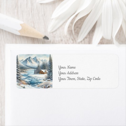 Winter Lake Return Address Label (Insitu)