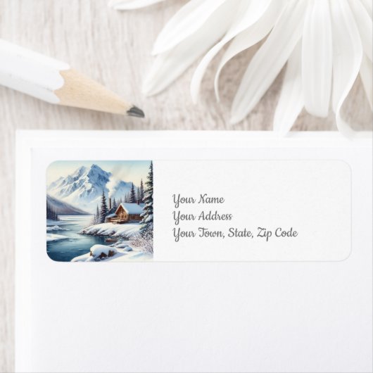 Winter Lake Return Address Label (Insitu)