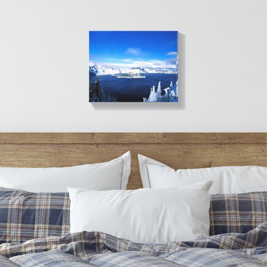 Winter Lake Wrapped Canvas Leinwanddruck (Insitu (Schlafzimmer))