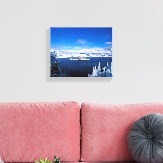 Winter Lake Wrapped Canvas Leinwanddruck (Insitu (Wohnzimmer))