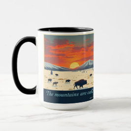 Winter Lamar Valley: Yellowstone Wolves & Bison Tasse