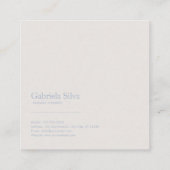 Winter Landscape Gold Frame Frosted Blue Floral Quadratische Visitenkarte (Rückseite)