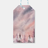 Winter Landscape Greenpine Forest Geschenkanhänger (Rückseite)