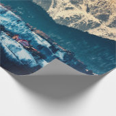 Winter landscape in Carpathian Mountain. Bran, Rom Geschenkpapier (Ecke)