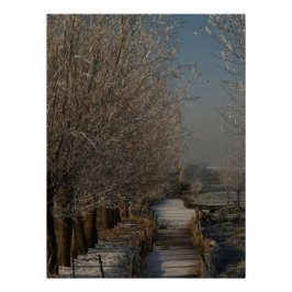 Winter landscape poster