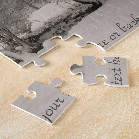 Winter Landscape Puzzle Personalized Winter Bridge (Seite)