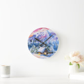 Winter landscape runde wanduhr (Zuhause)