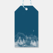 Winter Landscape Snow Thank You Geschenkanhänger (Rückseite)