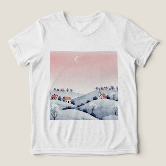 Winter landscape Tri-Blend shirt (Design Vorderseite)