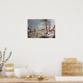 Winter Landscape with Birdtrap, 1601 Poster (Küche)