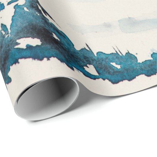 Winter landscape with mountain village covered wit geschenkpapier (Rolleneckpunkt)