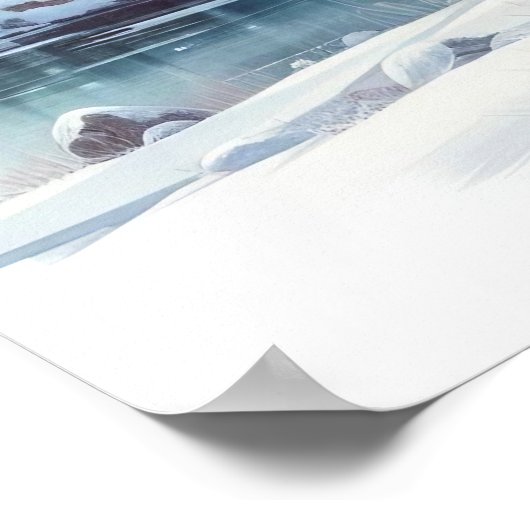 Winter Landschaft Art Poster (Ecke)