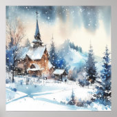 Winter Landschaft Art Poster (Vorne)