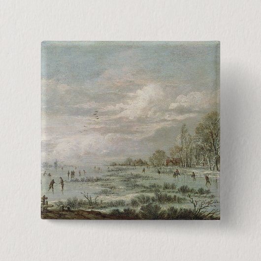 Winter-Landschaft Button (Vorderseite)