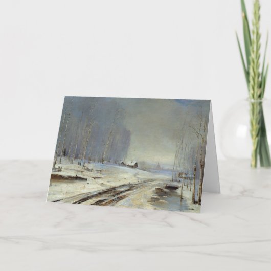 Winter-Landschaft Feiertagskarte (Vorderseite)