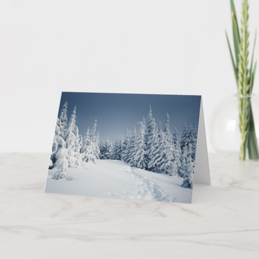 Winter-Landschaft Feiertagskarte (Vorderseite)