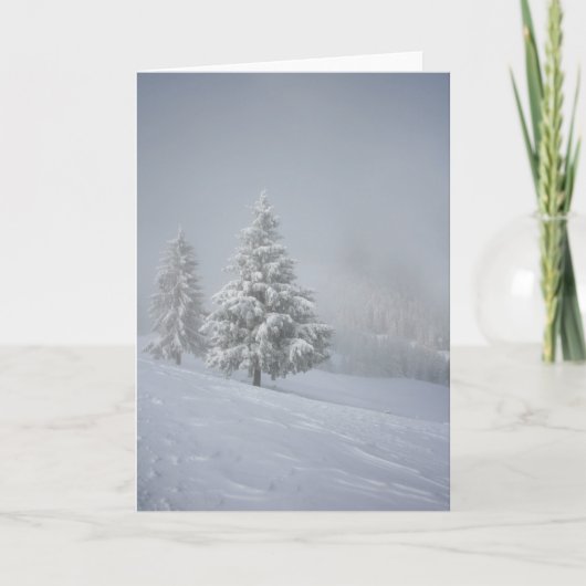 Winter-Landschaft Feiertagskarte (Vorderseite)