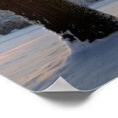 Winter Landschaft im Grünen bei Sonnenuntergang Poster (Ecke)