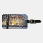 Winter-Landschaft in Lettland Gepäckanhänger (Vorderseite horizontal)