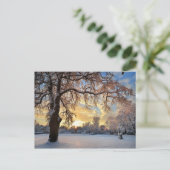 Winter-Landschaft in Lettland Postkarte (Stehend Vorderseite)
