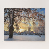 Winter-Landschaft in Lettland Puzzle (Horizontal)
