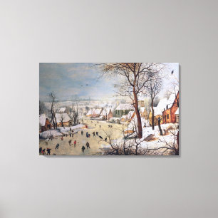 Winter-Landschaft mit Birdtrap, 1601 Leinwanddruck