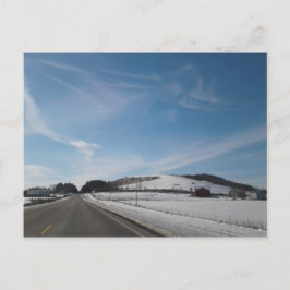 Winter Landschaft mit Hügel in Ohio Postkarte