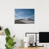 Winter Landschaft mit Hügel Poster (Heimbüro)