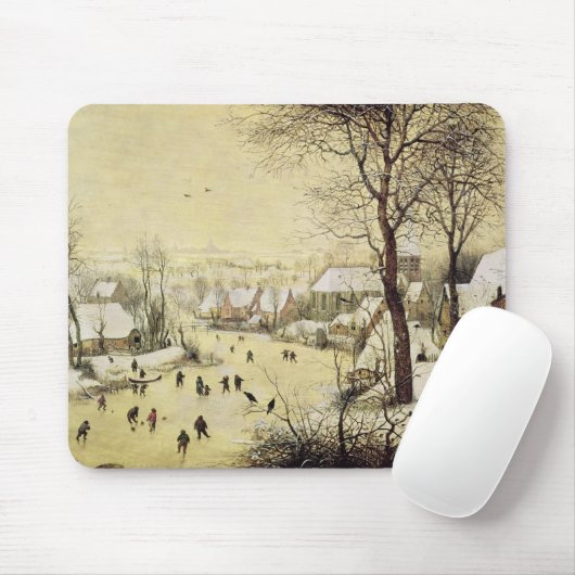 Winter-Landschaft mit Skatern Mousepad (Mit Mouse)