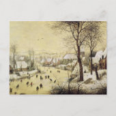 Winter-Landschaft mit Skatern Postkarte (Vorderseite)