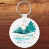 Winter Landschaft Schlüsselanhänger (Vorderseite)