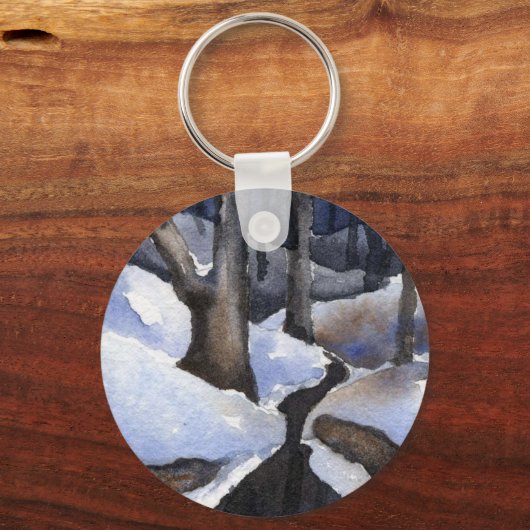 Winter Landschaft Schlüsselanhänger (Vorderseite)