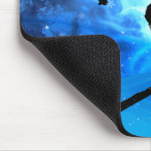 Winter-Landschaft und Freistil-Skifahrer Mousepad (Ecke)