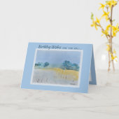 Winter Landschaftliche Landschaft Geburtstagsgrüße Karte (Gelbe Blume)