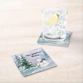 Winter Landschaftlicher Untersetzer mit Bäumen & B (Vor Ort)