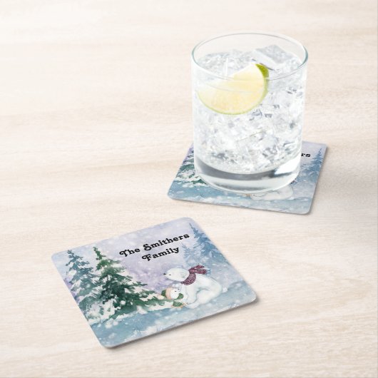 Winter Landschaftlicher Untersetzer mit Bäumen & B (Vor Ort)