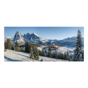 Winter-Landschaftsdruck Alpe di Siusi Fotodruck