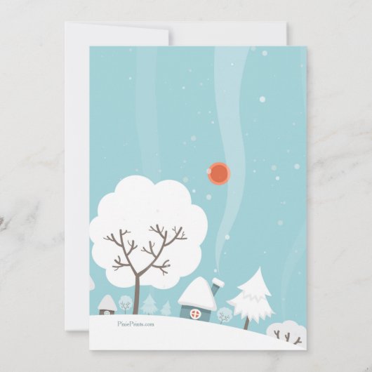 Winter-Landschaftseinladung Einladung (Rückseite)