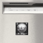 Winter Landschaftsglobe Magnet (In Situ (Geschirrspüler))